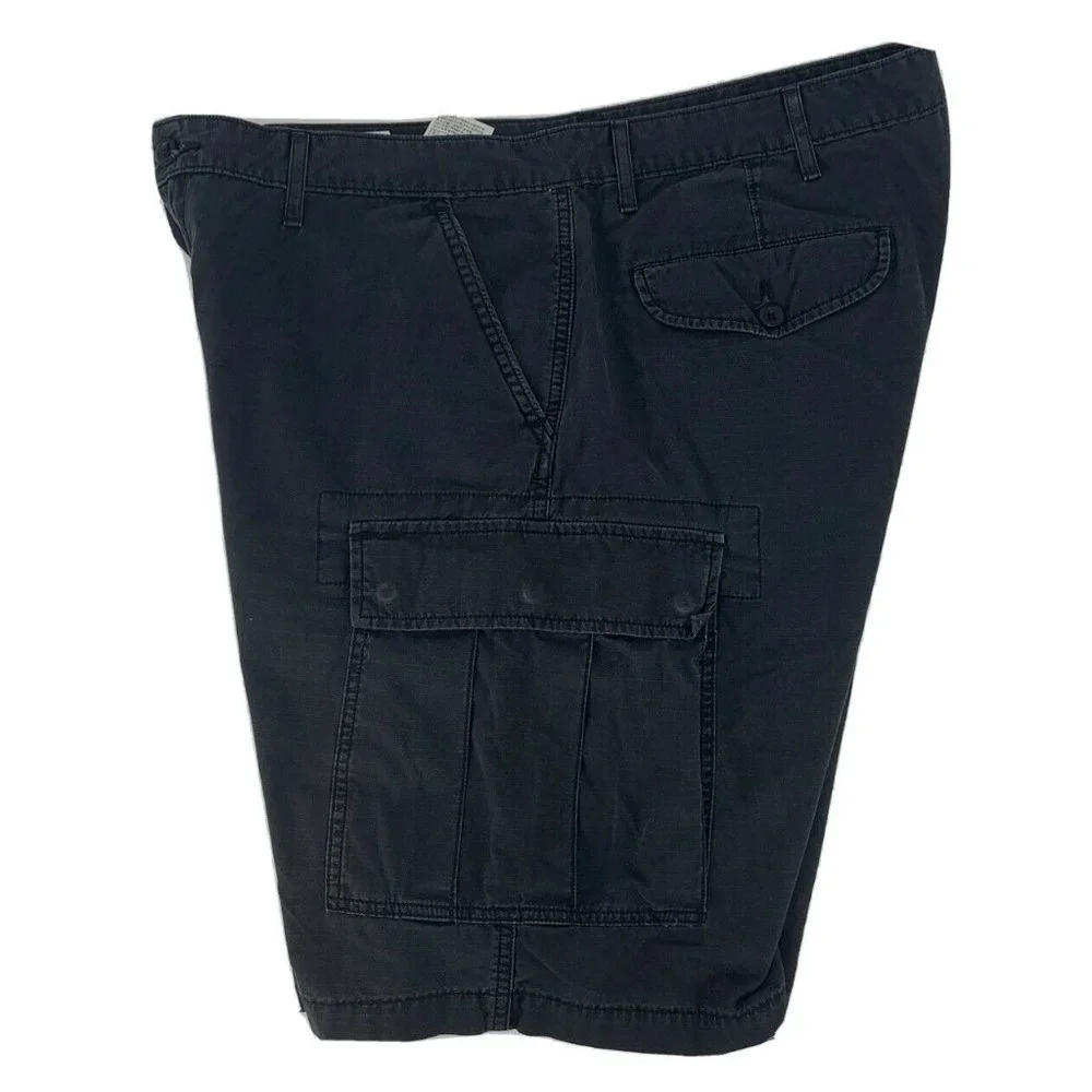 Men's Levi's Classic Flat Front Cargo Shorts‎ Black Size 40 Pockets